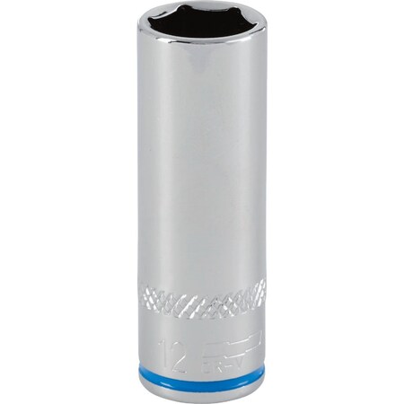 Channellock 1/4 In. Drive 12 mm 6-Point Deep Metric Socket 350885
